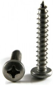 #10 Phillips Pan Head Sheet Metal Screws 18-8 Stainless Steel